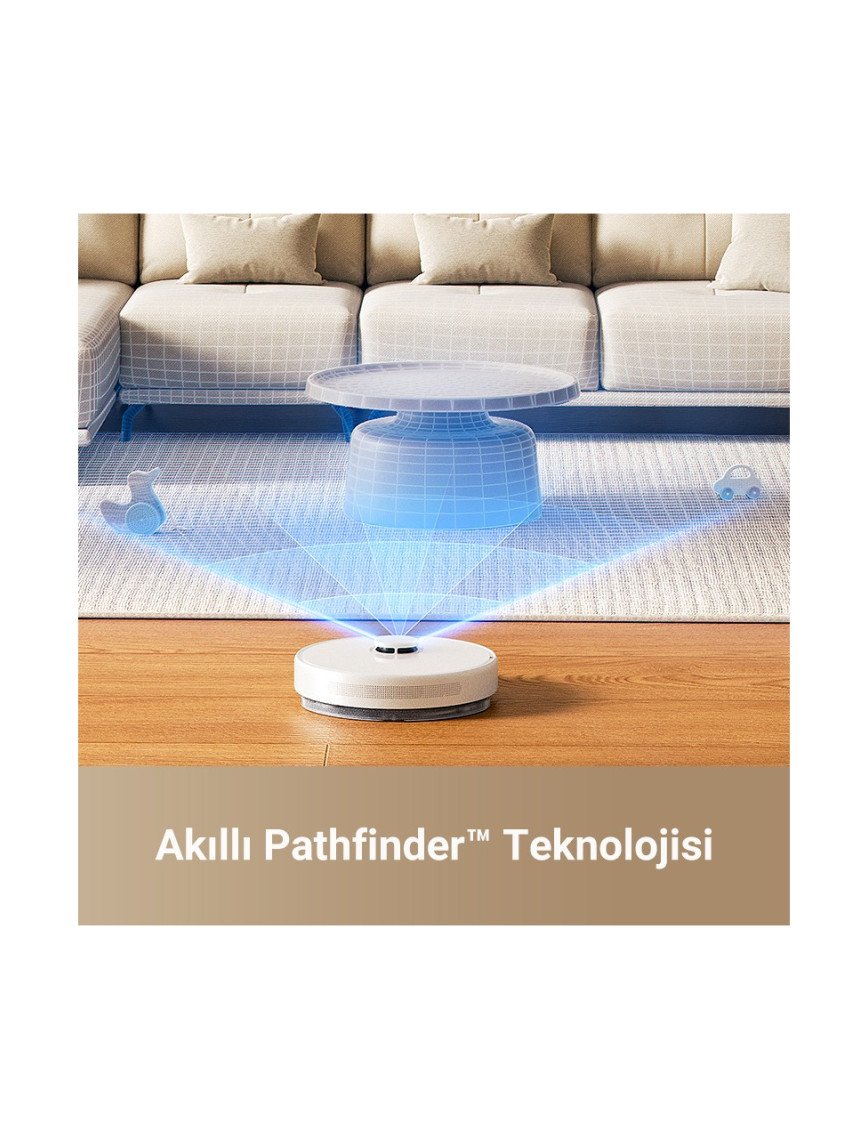 Dreame D10 Plus Gen 2 Robot Süpürge Beyaz, 6,000PA Emiş Gücü