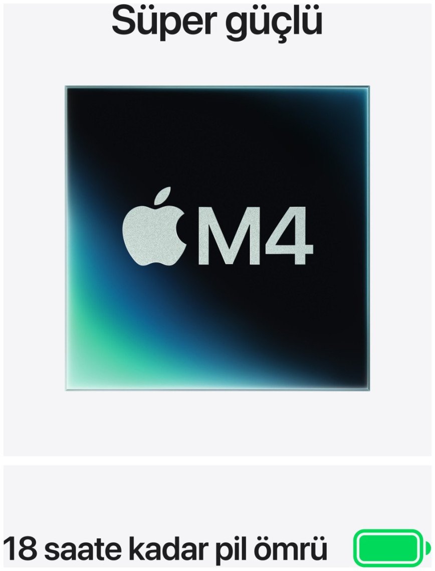 Apple MacBook Air M4 24GB 512GB SSD macOS 13" Taşınabilir Bilgisayar Gece Yarısı MC6C4TU/A