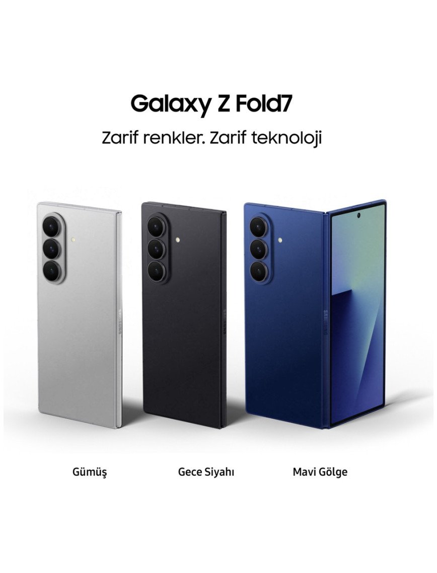 Samsung Galaxy Z Fold7 512 GB 12 GB Ram (Samsung Türkiye Garantili) Gölge Mavisi