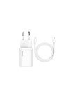 Baseus Super Si 1c 20W Hızlı Şarj Adaptörü + Type-C To Lightning iPhone Uyumlu 1m Şarj Kablosu TZCCSUP-B02